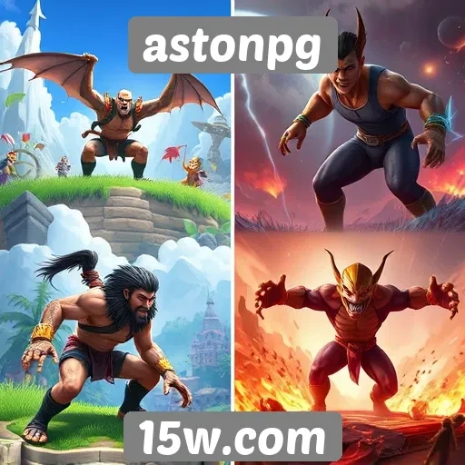 Comparativo de gráficos entre jogos da plataforma astonpg